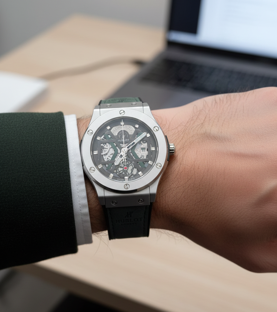 Hublot Lethar Belt Watch - Simple Elegant-1