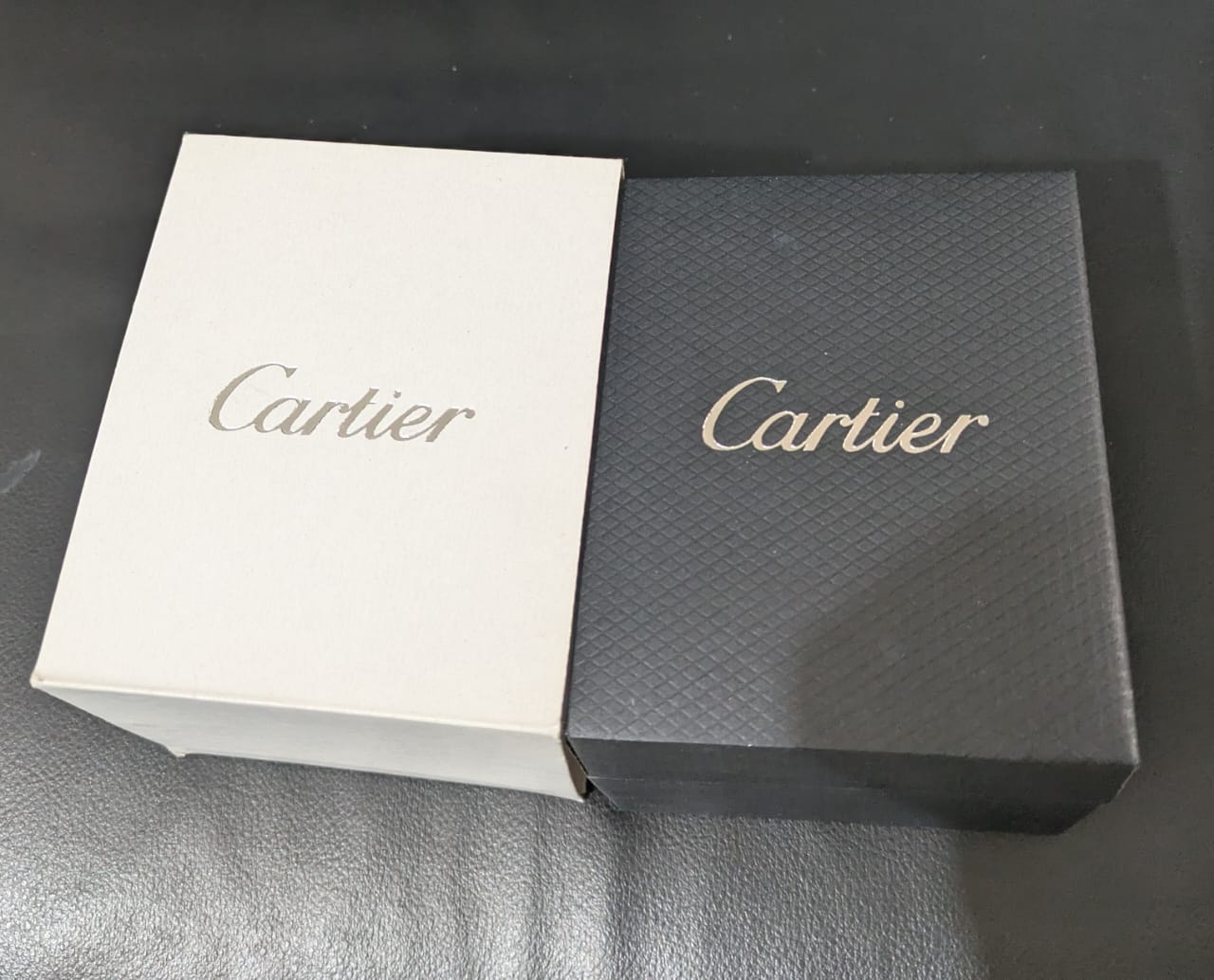 Cartier Gents Luxury Watch - Brown Strap With Black Dial